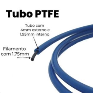 Tubo in teflon PTFE blu ad alte prestazioni per stampa 3D – 1 m